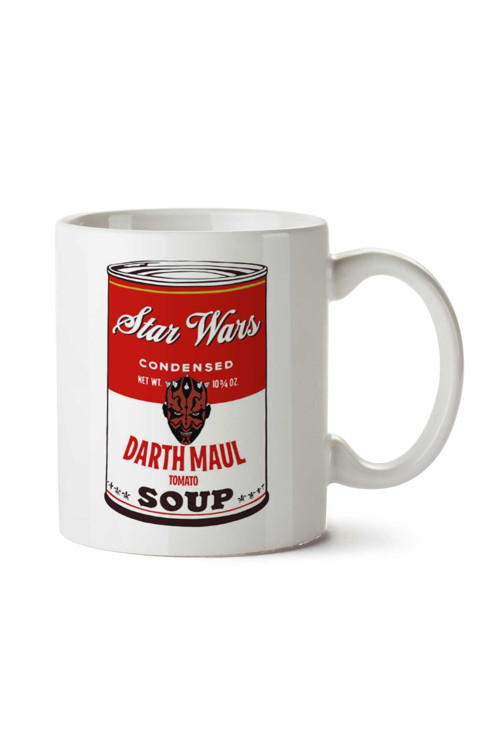 Art hedi̇ye Star Wars Campbells Soup Darth Maul Andy Warhol iki Tarafı Baskılı Kupa Bardak