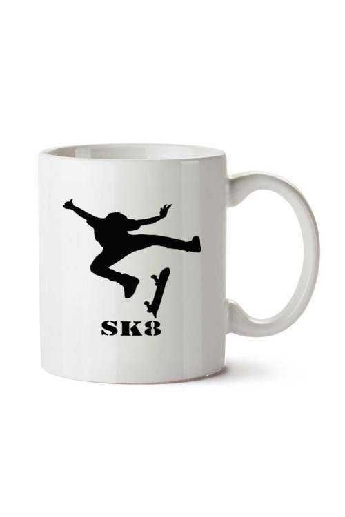 Art hedi̇ye Skate,.. iki Tarafı Baskılı Kupa Bardak
