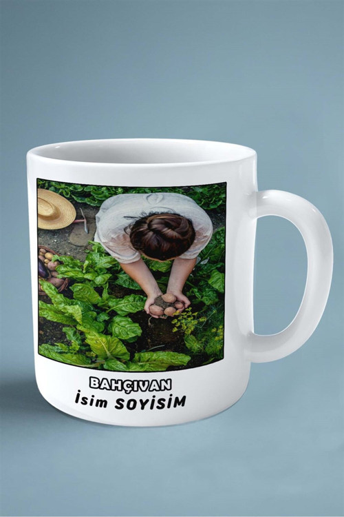 Art hedi̇ye bahçıvan Baskılı Kupa Bardak Çift Taraflı baskı kişiye özel model 14