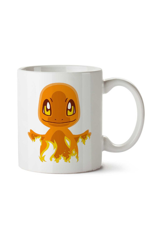 Art hedi̇ye Pokemon Charmander iki Tarafı Baskılı Kupa Bardak