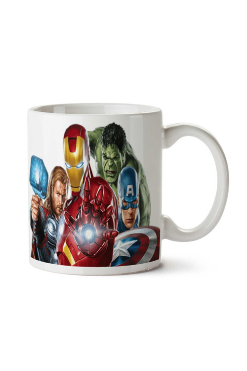 Art hedi̇ye Marvel Captain America Thor Hulk Avengers.png iki Tarafı Baskılı Kupa Bardak