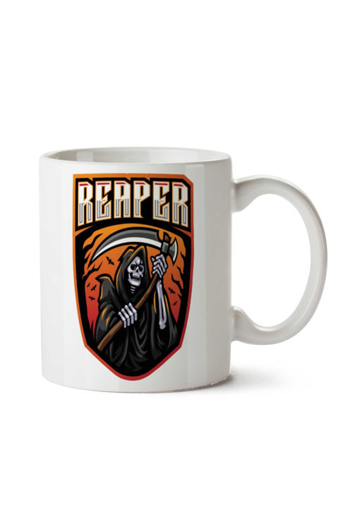 Art hedi̇ye Skull reaper Kurukafa iki Tarafı Baskılı Kupa Bardak