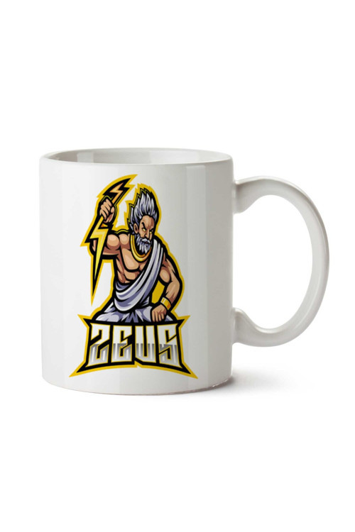 Art hedi̇ye Zeus Yıldırım iki Tarafı Baskılı Kupa Bardak