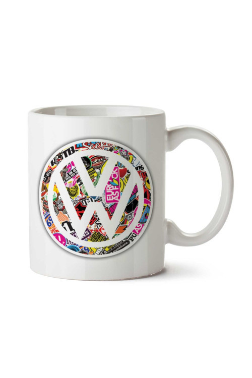 Art hedi̇ye Volkswagen Beetle Van Bus Travel iki Tarafı Baskılı Kupa Bardak