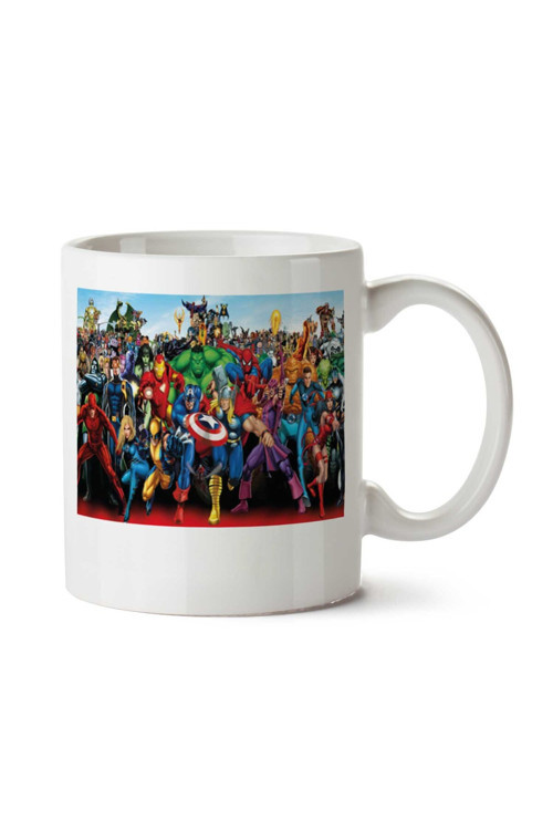 Art hedi̇ye Marvel Karakterler iki Tarafı Baskılı Kupa Bardak