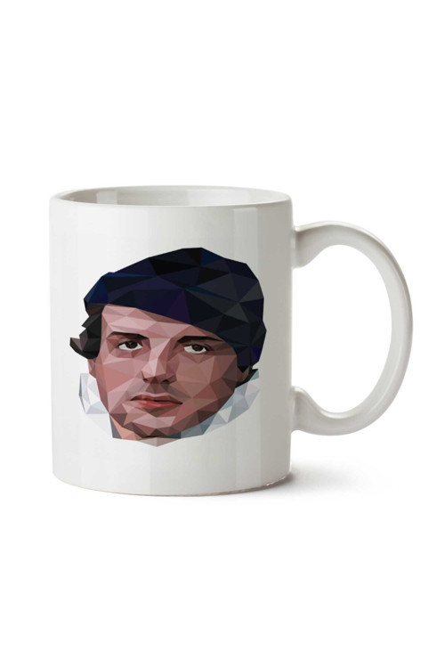 Art hedi̇ye Rocky 1 Poly Rambo Piksel iki Tarafı Baskılı Kupa Bardak