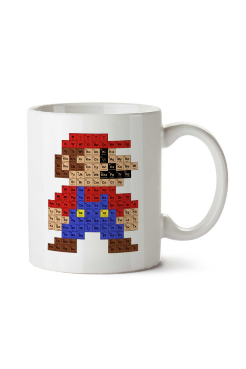 Art hedi̇ye Periyodik Cetvel Mario iki Tarafı Baskılı Kupa Bardak