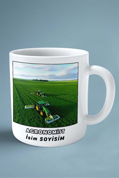 Art hedi̇ye agronomist Baskılı Kupa Bardak Çift Taraflı baskı kişiye özel model 7