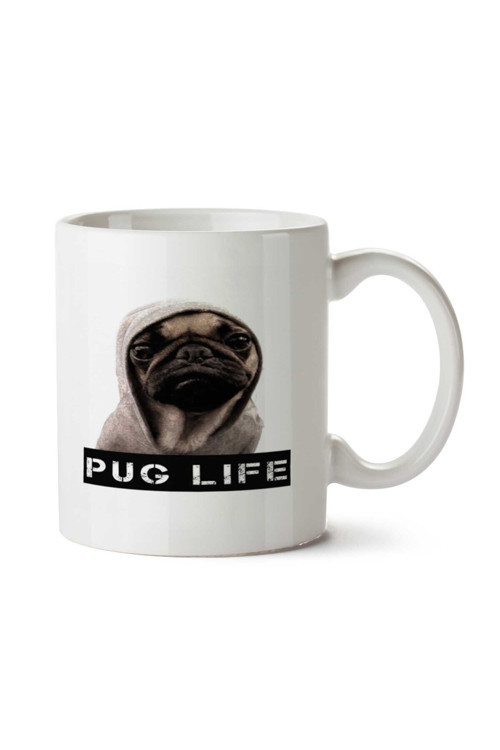 Art hedi̇ye PUG LIFE Havlu iki Tarafı Baskılı Kupa Bardak