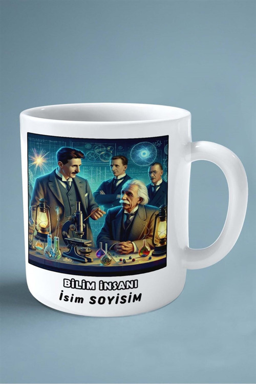 Art hedi̇ye bilim insanı Baskılı Kupa Bardak Çift Taraflı baskı kişiye özel model 19