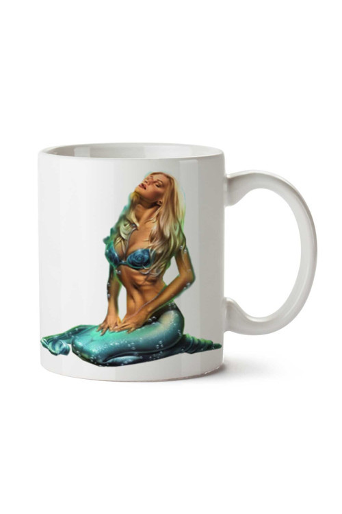 Art hedi̇ye Mermaid-Transparent iki Tarafı Baskılı Kupa Bardak