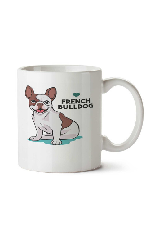 Art hedi̇ye Love French Bulldog iki Tarafı Baskılı Kupa Bardak