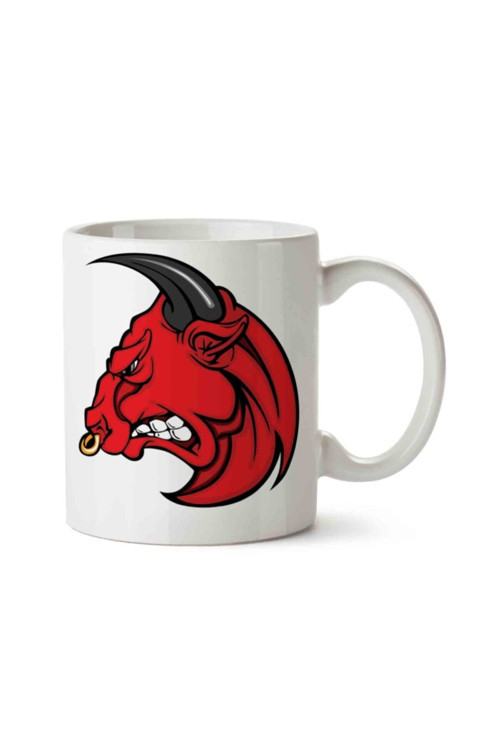 Art hedi̇ye Angry Bull Head Bing Kupa Bardak
