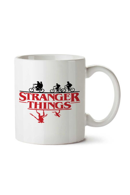 Art hedi̇ye Stranger Things Mundo İnvertido iki Tarafı Baskılı Kupa Bardak