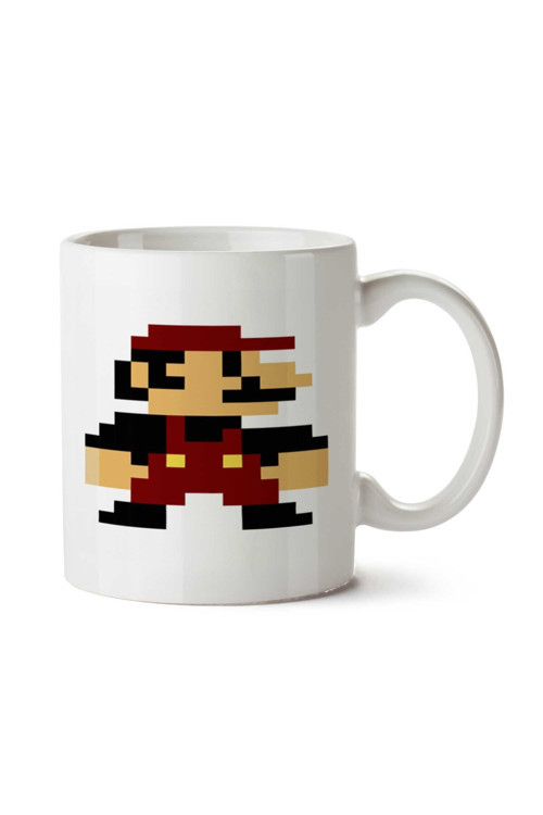 Art hedi̇ye Super Mario Bros iki Tarafı Baskılı Kupa Bardak