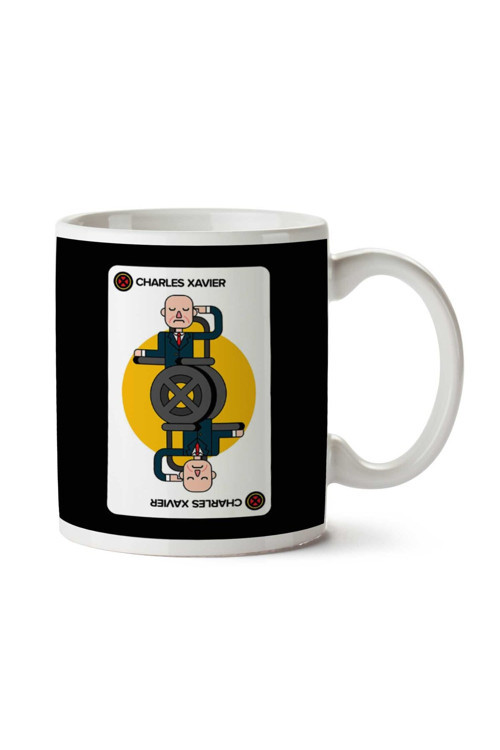 Art hedi̇ye X Men Charles Xavier Playing Card iki Tarafı Baskılı Kupa Bardak
