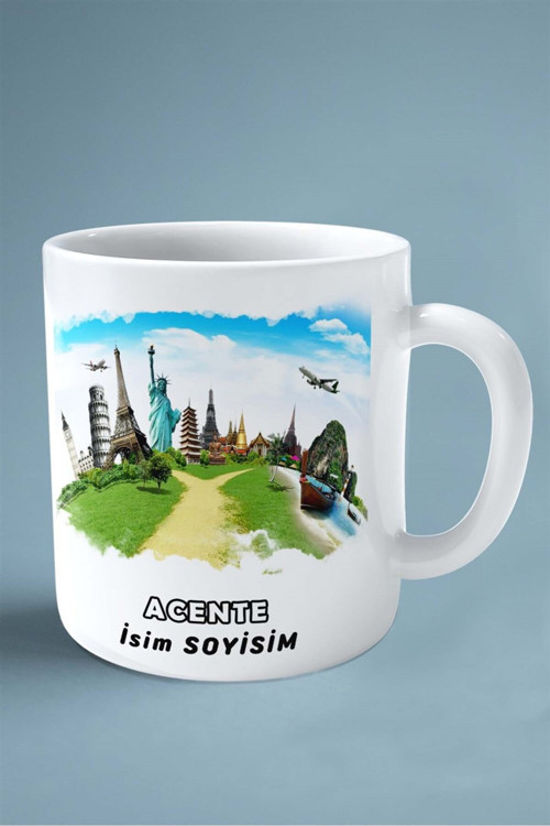 Art hedi̇ye acente Baskılı Kupa Bardak Çift Taraflı baskı kişiye özel model 4