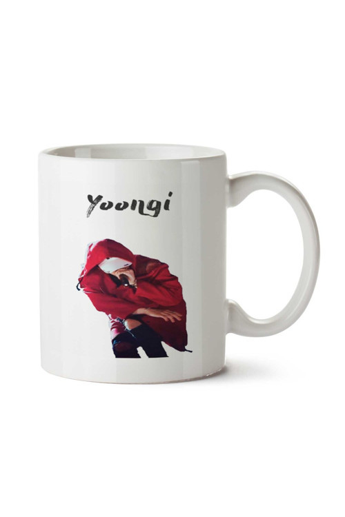Art hedi̇ye Yoongi (Suga BTS KPOP) iki Tarafı Baskılı Kupa Bardak