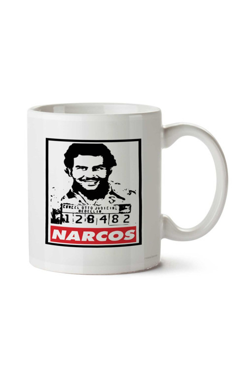 Art hedi̇ye Narcos Yazı iki Tarafı Baskılı Kupa Bardak