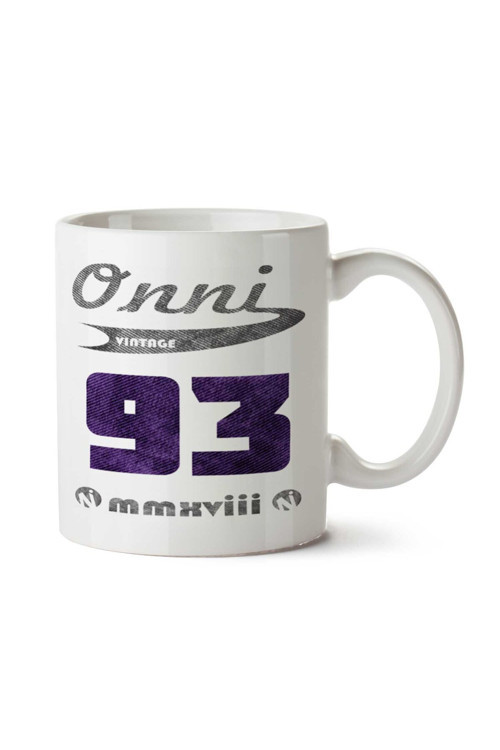 Art hedi̇ye Onni T- Shirt number 93 Vintage Esporte iki Tarafı Baskılı Kupa Bardak