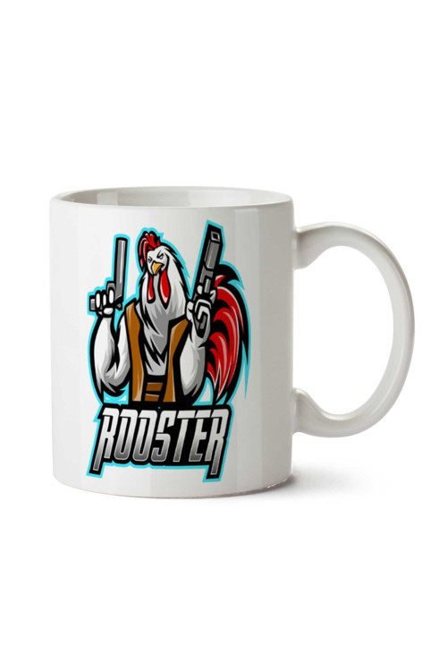 Art hedi̇ye Rooster Horoz z iki Tarafı Baskılı Kupa Bardak