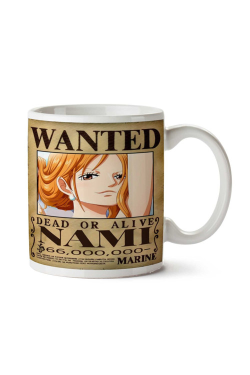 Art hedi̇ye Wanted Nami Anime Aranıyor iki Tarafı Baskılı Kupa Bardak
