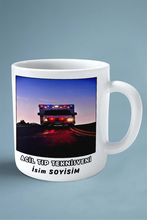 Art hedi̇ye acil tıp teknisyeni ATT Baskılı Kupa Bardak Çift Taraflı baskı kişiye özel model 5