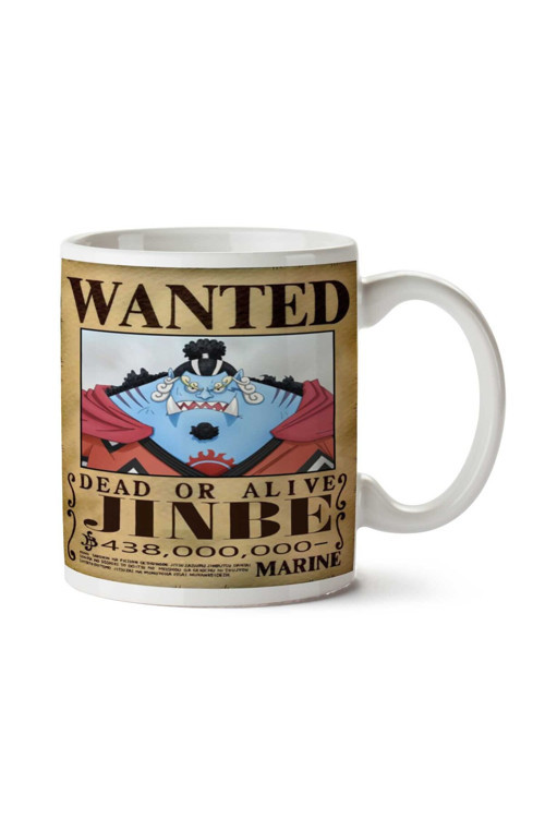 Art hedi̇ye Wanted Jinbe Anime Aranıyor iki Tarafı Baskılı Kupa Bardak