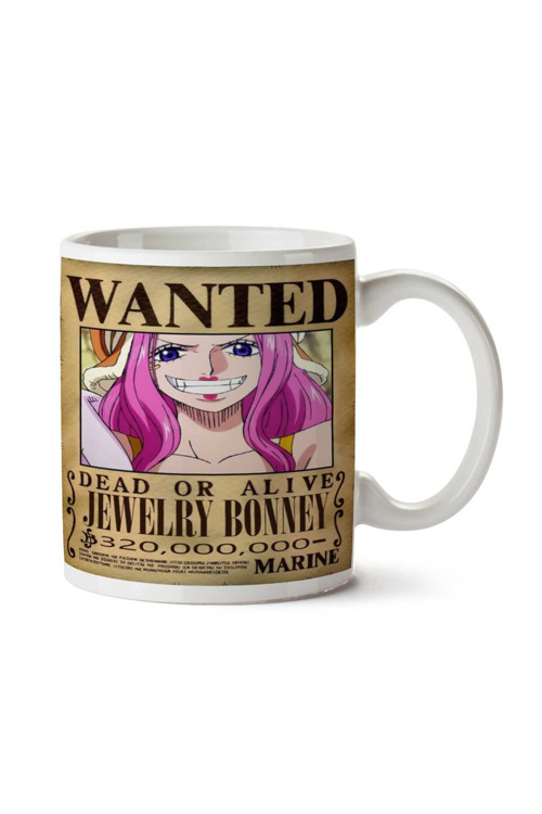 Art hedi̇ye Wanted Jewelry Bonney Anime Aranıyor iki Tarafı Baskılı Kupa Bardak