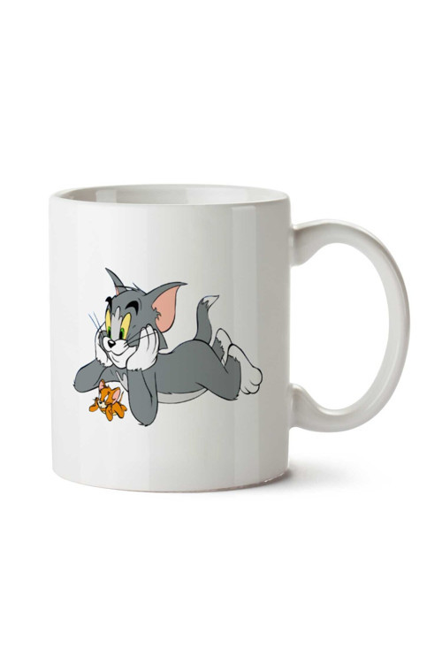 Art hedi̇ye Tom-And-Jerry-PNG-Clipart iki Tarafı Baskılı Kupa Bardak