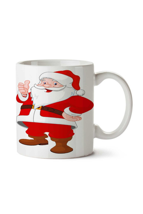 Art hedi̇ye Noel Baba Yıl Başı iki Tarafı Baskılı Kupa Bardak