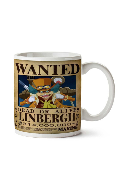 Art hedi̇ye Wanted Linbergh Anime Aranıyor iki Tarafı Baskılı Kupa Bardak