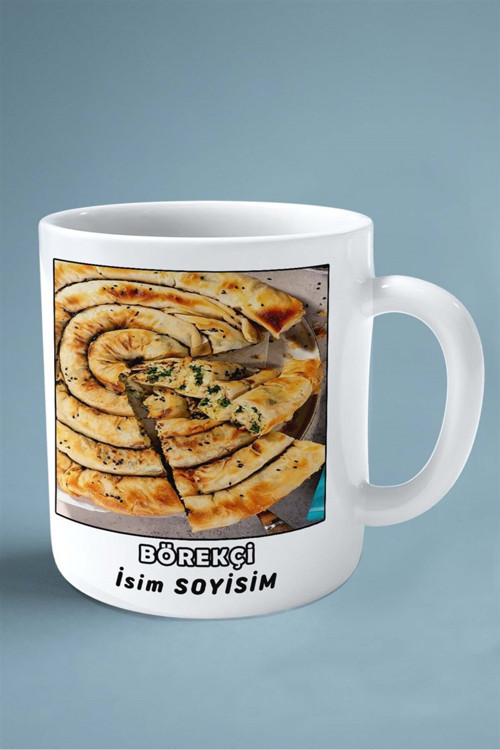 Art hedi̇ye börekçi Baskılı Kupa Bardak Çift Taraflı baskı kişiye özel model 4