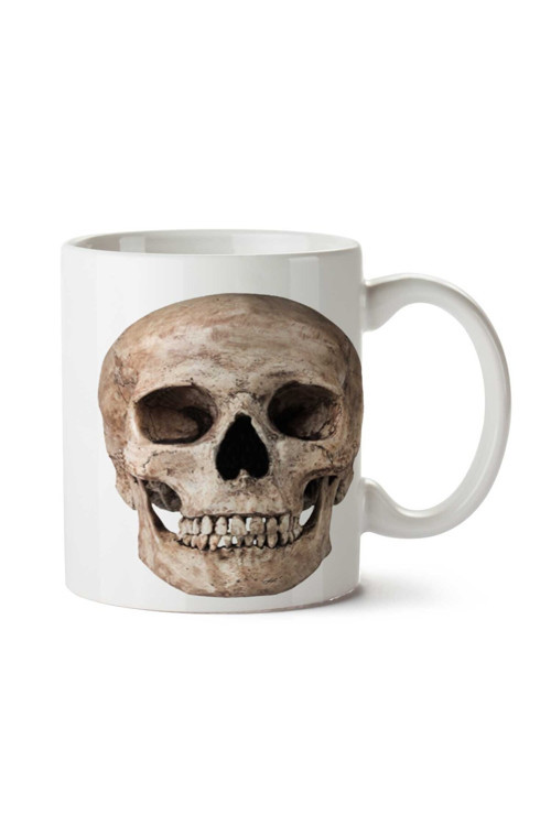 Art hedi̇ye Skull-PNG-Image Kurukafa iki Tarafı Baskılı Kupa Bardak