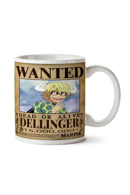 Art hedi̇ye Wanted Dellinger Anime Aranıyor iki Tarafı Baskılı Kupa Bardak