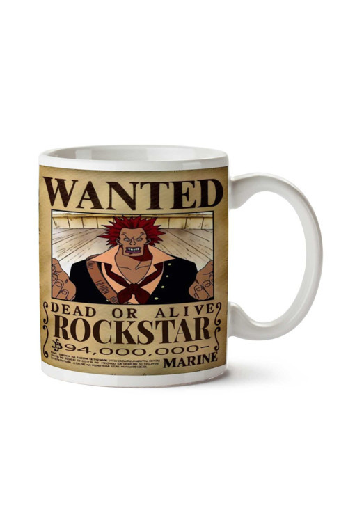 Art hedi̇ye Wanted Rockstar Anime Aranıyor iki Tarafı Baskılı Kupa Bardak