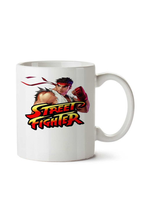 Art hedi̇ye Street Fighter Ryu iki Tarafı Baskılı Kupa Bardak