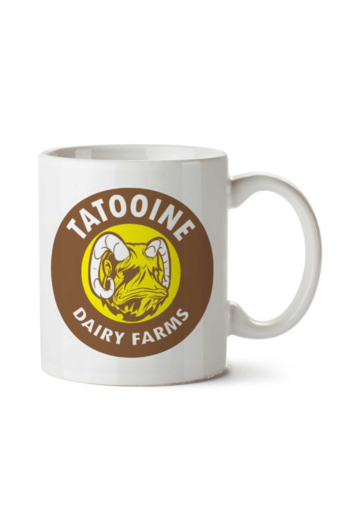 Art hedi̇ye Star Wars Bantha Tatooine Dairy Farms iki Tarafı Baskılı Kupa Bardak