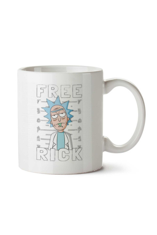 Art hedi̇ye Rick Free Beyaz Free iki Tarafı Baskılı Kupa Bardak