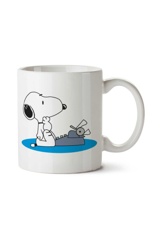 Art hedi̇ye Snoopy-Vector-PNG iki Tarafı Baskılı Kupa Bardak