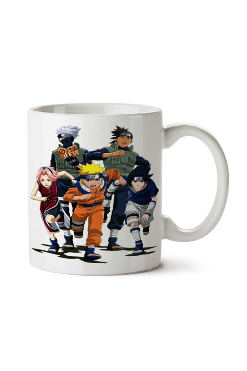 Art hedi̇ye Naruto Uzumaki Kakashi Hatake Sakura Haruno Iruka Umino Sasuke Uchiha iki Tarafı Baskılı Kupa Bardak