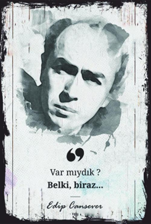 Edip Cansever Şiir Retro Ahşap Poster 20x30