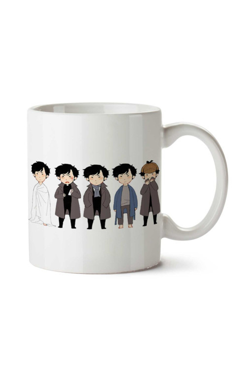 Art hedi̇ye sherlocks holmes karakterler by iki Tarafı Baskılı Kupa Bardak