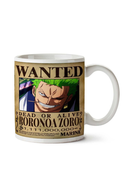 Art hedi̇ye Wanted Roronoa Zoro b Anime Aranıyor iki Tarafı Baskılı Kupa Bardak