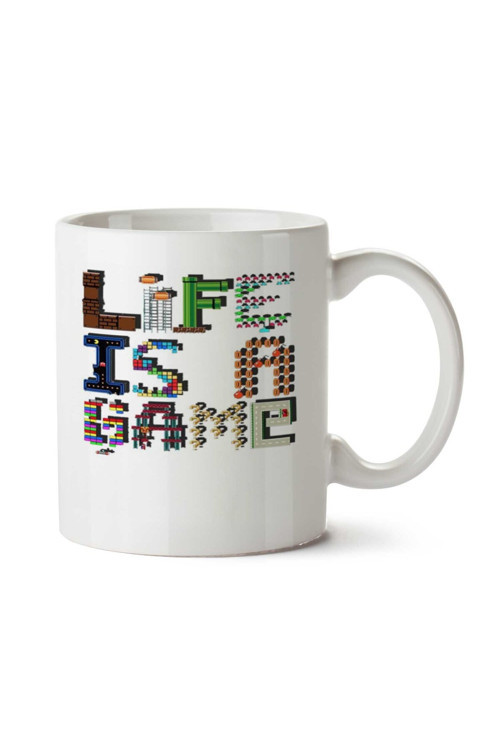 Art hedi̇ye Life is a Game iki Tarafı Baskılı Kupa Bardak