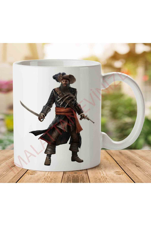 Art hedi̇ye A2507 Pirate Korsan İki Tarafı Baskılı Kupa Bardak.jpg