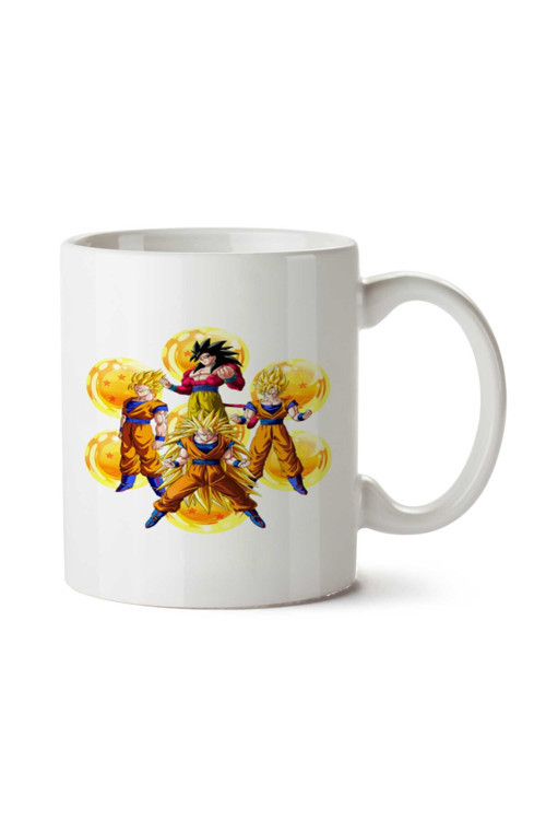 Art hedi̇ye Dragon Ball Goku 2 İki Tarafı Baskılı Kupa Bardak