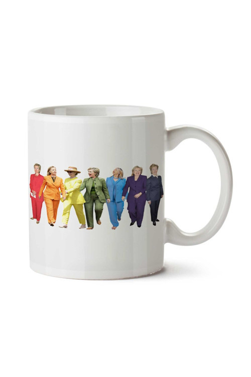 Art hedi̇ye Hillary Clinton İki Tarafı Baskılı Kupa Bardak