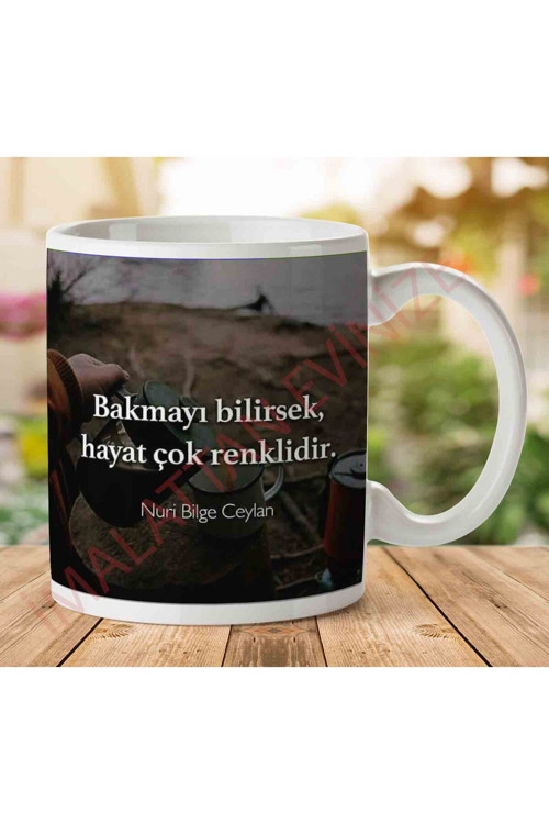 Art hedi̇ye Nuri Blge Ceylan Hayat Çok Renkli Kupa Bardak