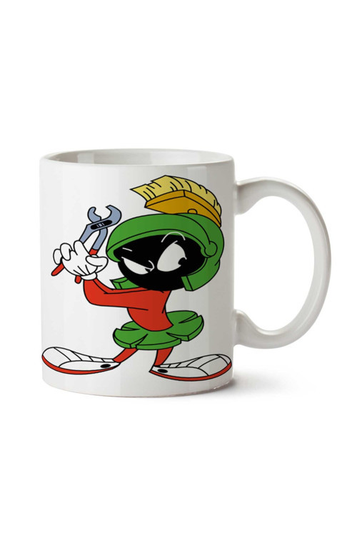 Art hedi̇ye Looney Tunes Marvin The Martian iki Tarafı Baskılı Kupa Bardak